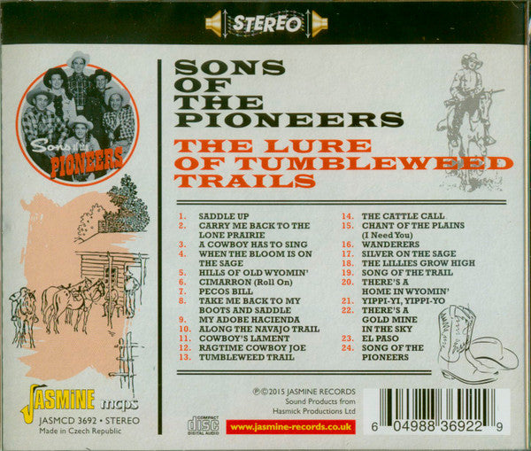 The Sons Of The Pioneers : Sons Of The Pioneers - The Lure Of Tumbleweed Trails / Lure Of The West (CD, Comp, 2 o)