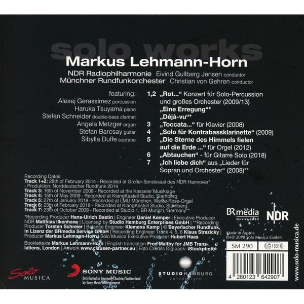 Markus Lehmann-Horn - NDR Radiophilharmonie | Münchner Rundfunkorchester : Solo Works (CD, Album)
