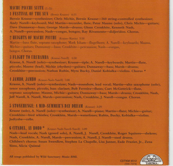Bernie Krause : Citadels Of Mystery (CD, RE)