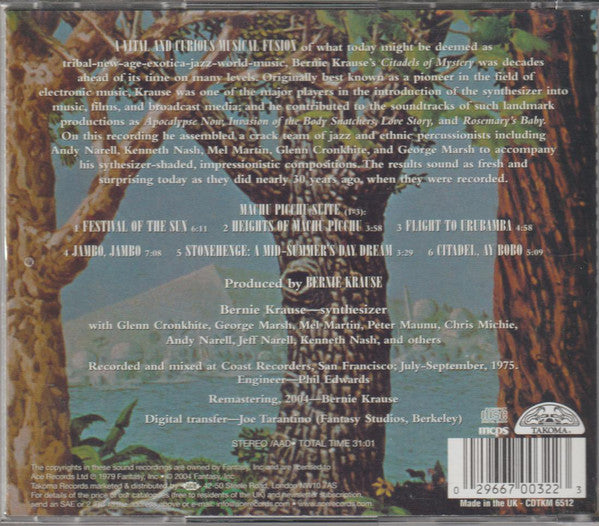 Bernie Krause : Citadels Of Mystery (CD, RE)