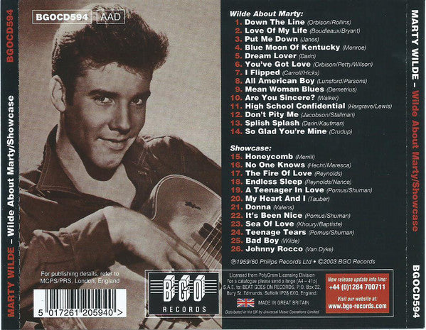 Marty Wilde : Wilde About Marty / Showcase (CD, Album, Comp)