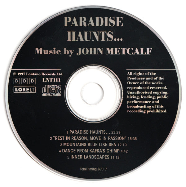 John Metcalf : Paradise Haunts (CD, Album)