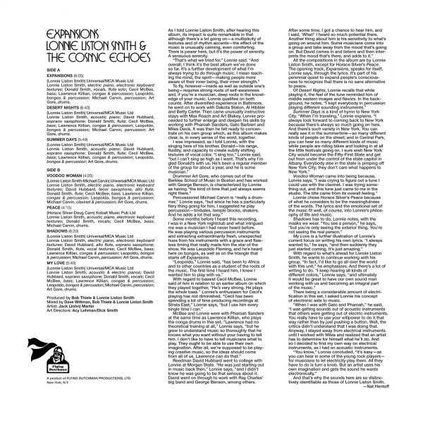 Lonnie Liston Smith & The Cosmic Echoes* : Expansions (LP, Album, RE, Gat)