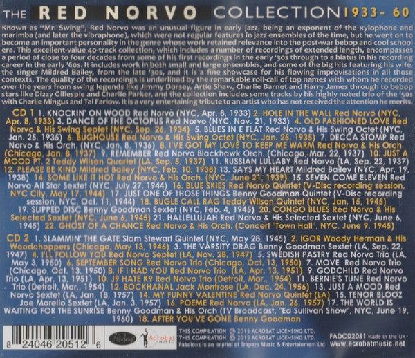 Red Norvo, Various : The Red Norvo Collection 1933-60 (2xCDr, Comp)