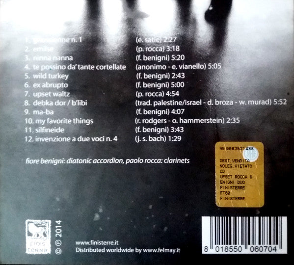 Rocca Benigni Duo : Upset. (CD, Album, dig)