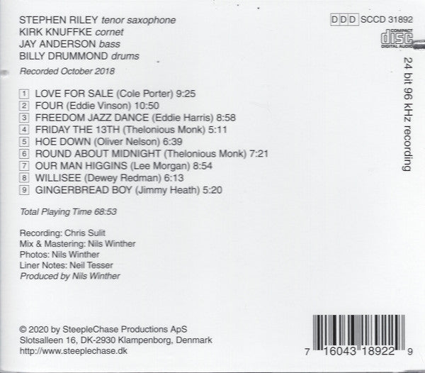 Stephen Riley, Kirk Knuffke, Jay Anderson, Billy Drummond : Friday The 13th (CD, Album)