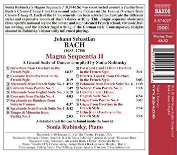 Johann Sebastian Bach, Sonia Rubinsky : Magna Sequentia II - A Grand Suite Of Dances (CD, Album)