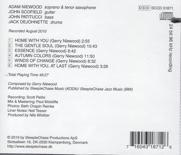 Adam Niewood : Home With You, At Last (CD, Album)