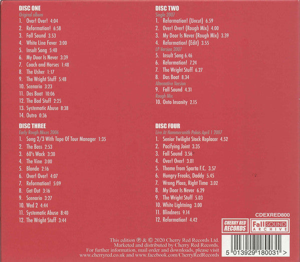 The Fall : Reformation! Post - TLC (CD, Album, RE + CD, Comp + CD + CD, RE + RM, Exp)