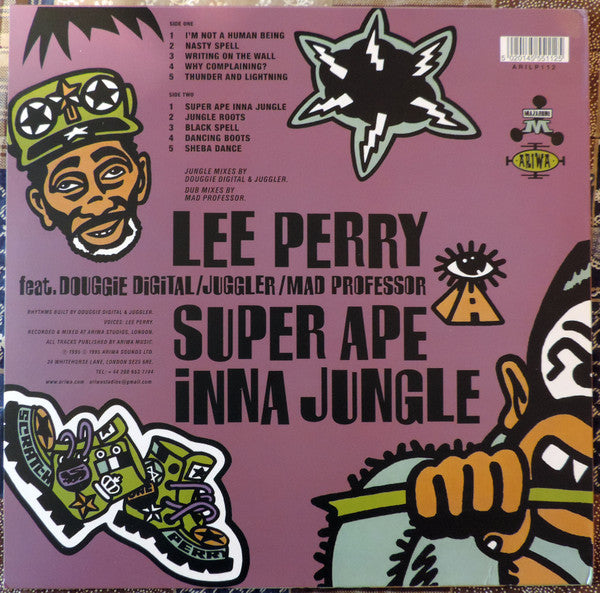Lee Perry Feat. Mad Professor / Douggie Digital / Juggler : Super Ape Inna Jungle (LP, Album, RE)
