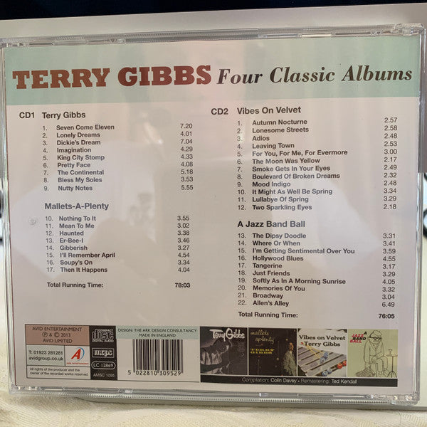Terry Gibbs : Four Classic Albums: Terry Gibbs / Mallets-A-Plenty / Vibes On Velvet / A Jazz Band Ball (2xCD, Comp, RM)
