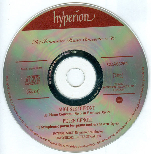Auguste Dupont, Peter Benoit, Howard Shelley, Sinfonieorchester St. Gallen : Piano Concertos (CD, Album)