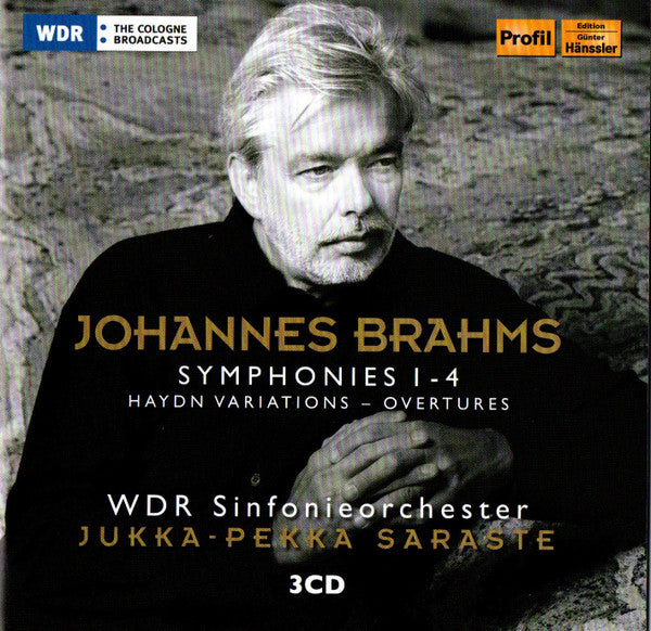 Johannes Brahms, Jukka-Pekka Saraste, WDR Sinfonieorchester Köln : Symphonies 1-4 Haydn Variations Ouvertures (3xCD)