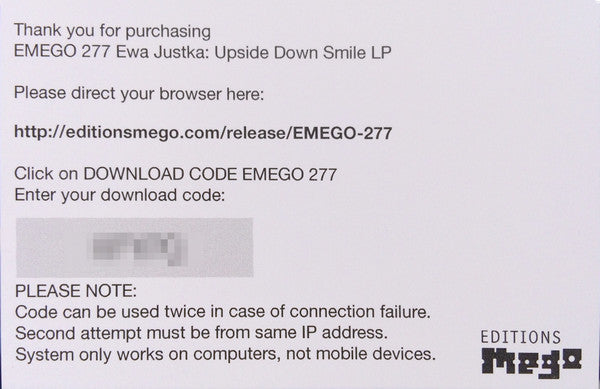Ewa Justka : Upside Down Smile (LP)