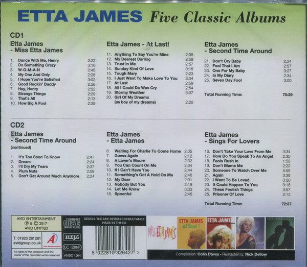 Etta James : Five Classic Albums (2xCD, Comp, RE, RM)