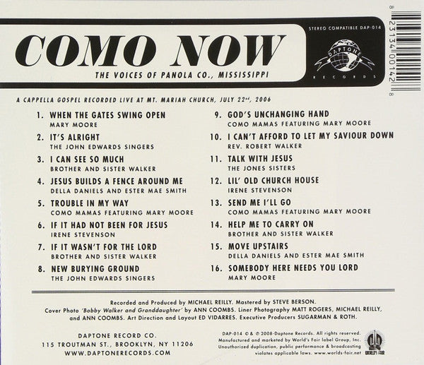 Various : Como Now: The Voices Of Panola Co., Mississippi (CD, Album)