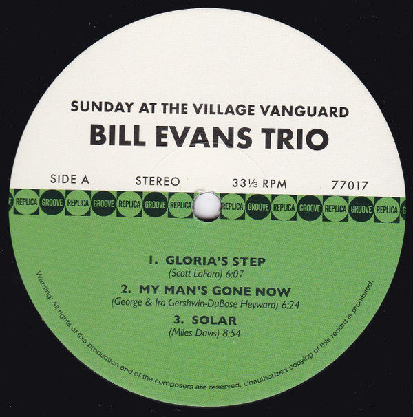The Bill Evans Trio : Sunday At The Village Vanguard (LP, Album, RE, Unofficial + CD, Album, RE)