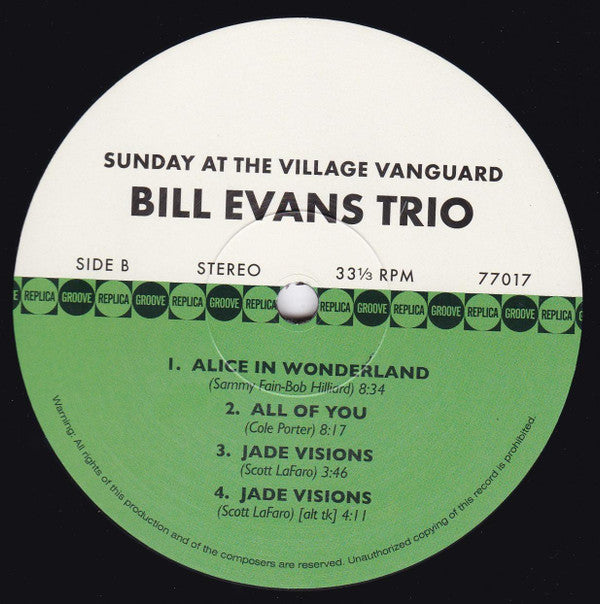 The Bill Evans Trio : Sunday At The Village Vanguard (LP, Album, RE, Unofficial + CD, Album, RE)