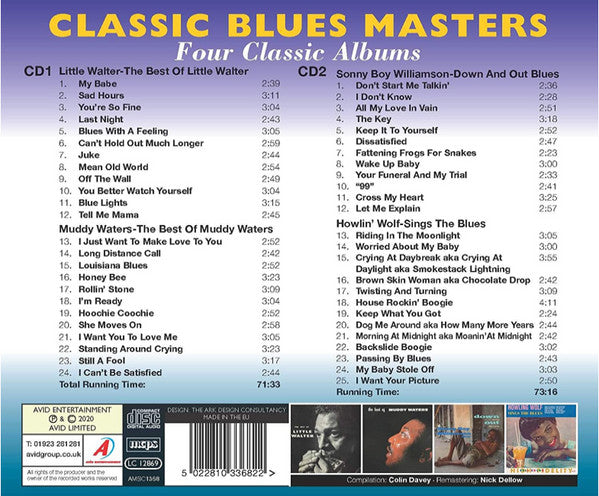Various : Classic Blues Masters - Four Classic Albums (2xCD, Comp, RM)