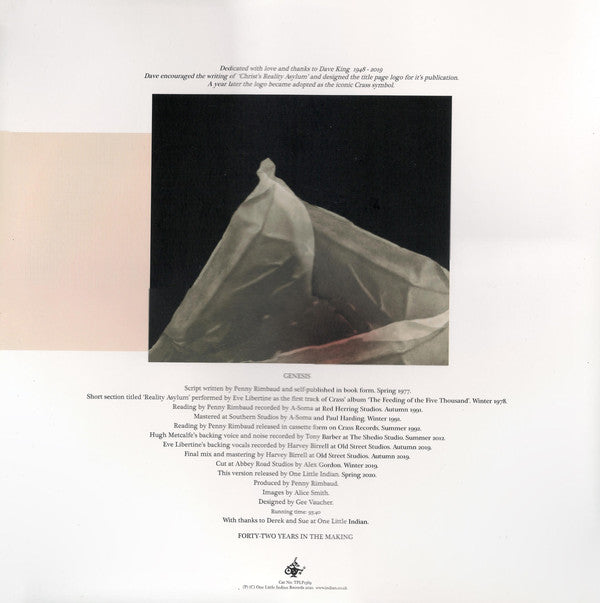 Penny Rimbaud, Eve Libertine, Hugh Metcalfe : Christ's Reality Asylum (2xLP, Album)