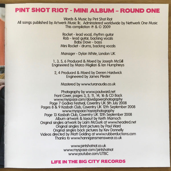 Pint Shot Riot : Round One (CD, MiniAlbum)