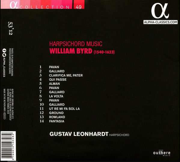 William Byrd, Gustav Leonhardt : Harpsichord Music (CD, Album, RE)