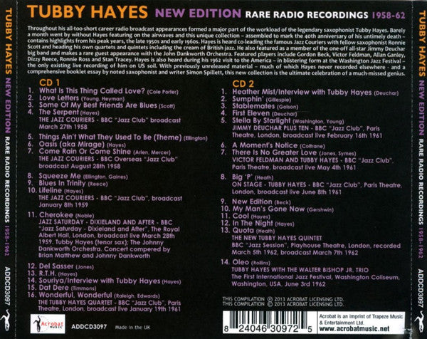 Tubby Hayes : New Edition - Rare Radio Recordings 1958-62 (2xCD, Comp)