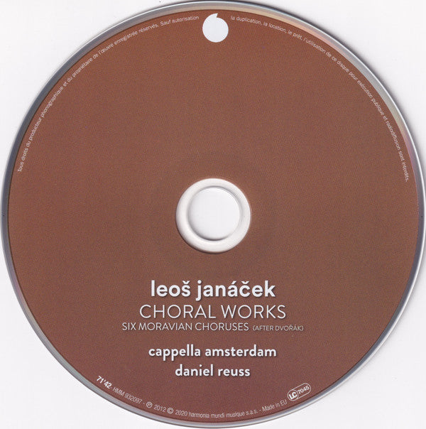 Leoš Janáček, Cappella Amsterdam, Daniel Reuss : Choral Works (Six Moravian Choruses (After Dvořák)) (CD, RP)