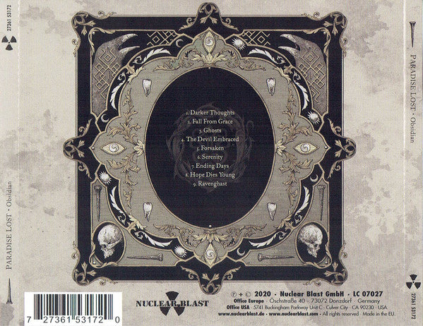 Paradise Lost : Obsidian (CD, Album)