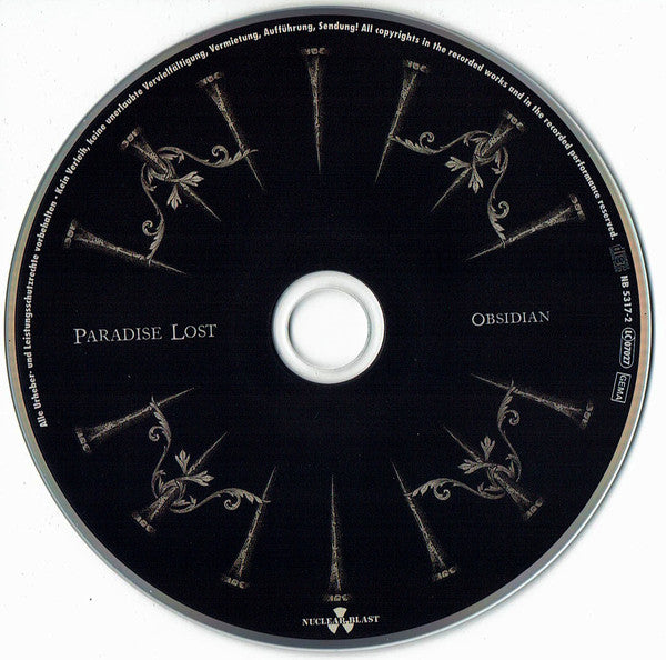 Paradise Lost : Obsidian (CD, Album)