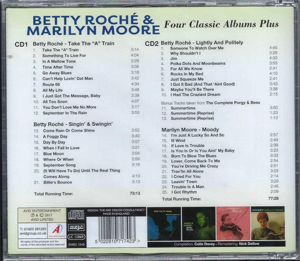 Betty Roché & Marilyn Moore : Four Classic Albums Plus (2xCD, Comp, RE)