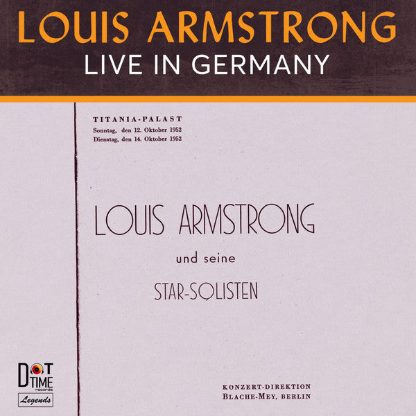 Louis Armstrong : Louis Armstrong: Live In Germany (LP)