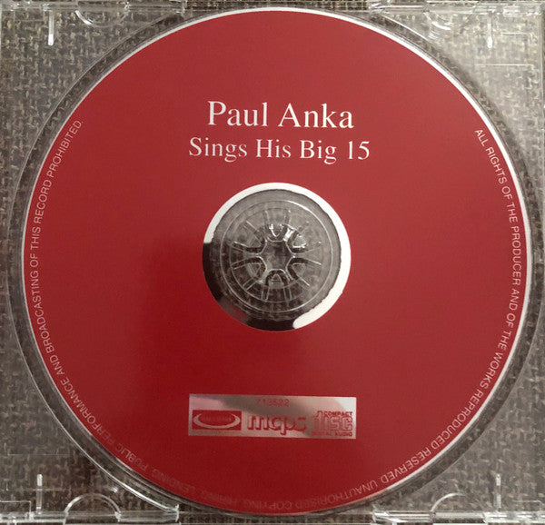 Paul Anka : Sings His Big 15 (CD, Comp)