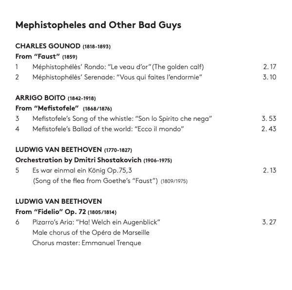 Kevin Short (5), Orchestre Philharmonique De Marseille, Lawrence Foster : Mephistopheles And Other Bad Guys (SACD, Hybrid, Multichannel, Album)