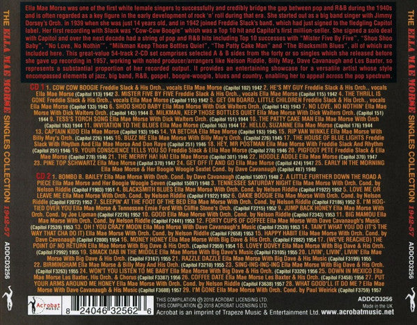 Ella Mae Morse : The Ella Mae Morse Singles Collection 1942-57 (2xCD, Comp)