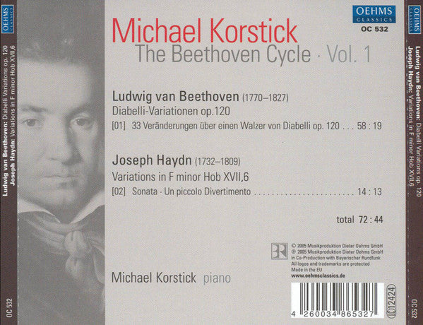 Ludwig van Beethoven, Joseph Haydn, Michael Korstick : Diabelli-Variationen Op. 120, Variations In F Minor Hob XVII, 6 (CD, Album)