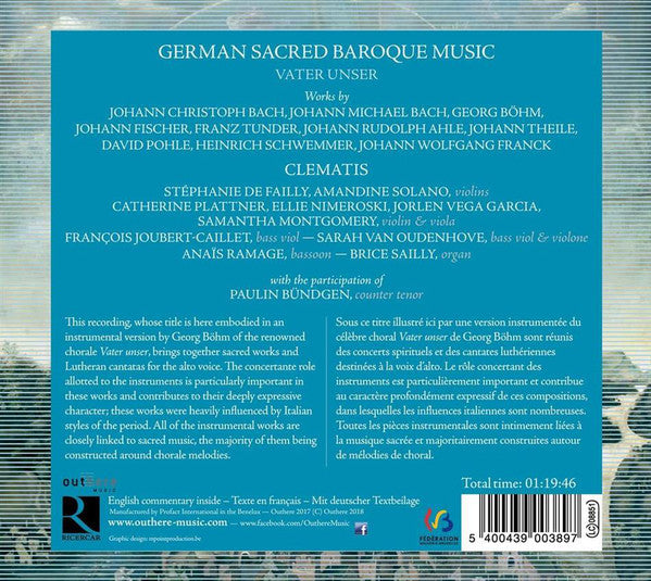 Paulin Bündgen, Ensemble Clematis : Vater Unser - German Sacred Cantatas (CD, Album)