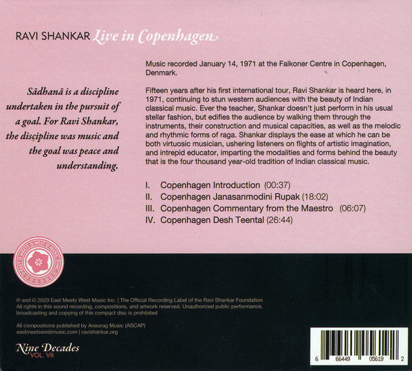 Ravi Shankar : Nine Decades Vol. VII: Live in Copenhagen (CD)