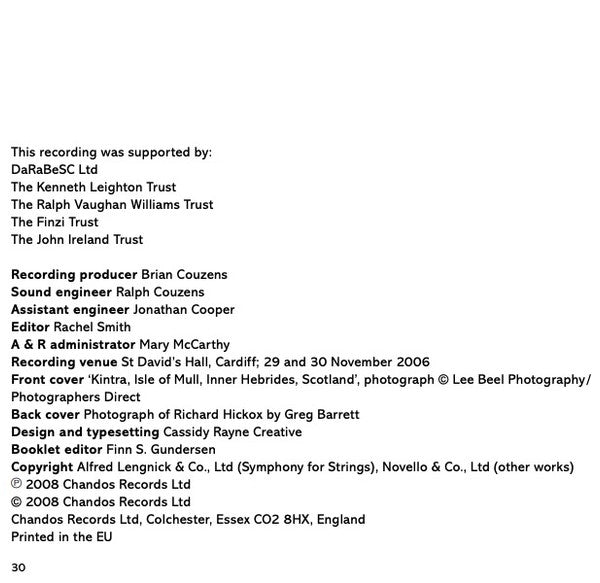 Kenneth Leighton, John Scott (10), BBC National Orchestra Of Wales, Richard Hickox : Orchestral Works, Volume 1 (CD)