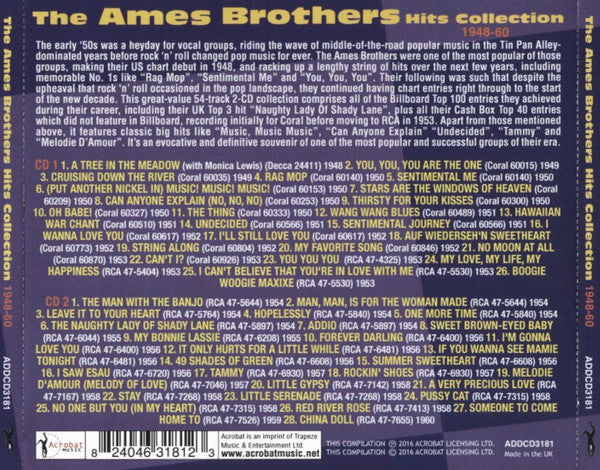 The Ames Brothers : Hits Collection 1948-60 (2xCD, Comp)