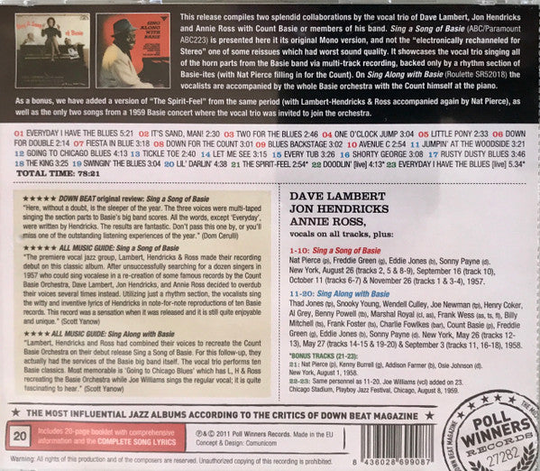 Lambert, Hendricks & Ross : Sing A Song Of Basie + Sing Along With Basie (CD, Comp)