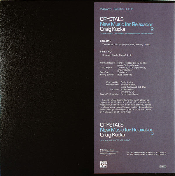 Craig Kupka : Crystals - New Music For Relaxation 2 (LP, Album, RE)