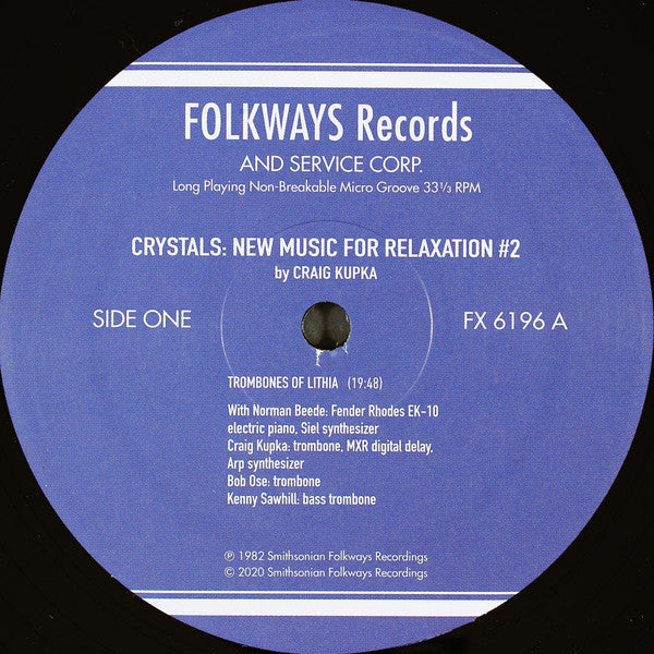 Craig Kupka : Crystals - New Music For Relaxation 2 (LP, Album, RE)