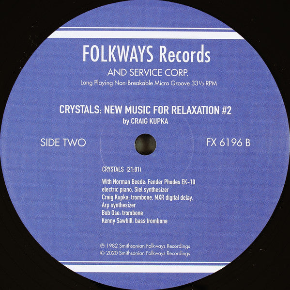 Craig Kupka : Crystals - New Music For Relaxation 2 (LP, Album, RE)