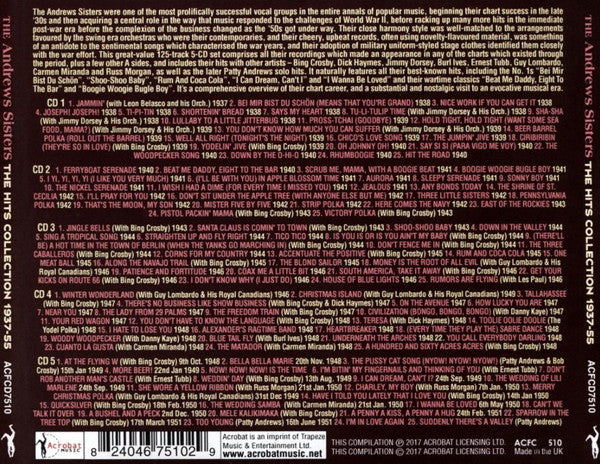 The Andrews Sisters : The Hits Collection 1937-55 (5xCDr, Comp)