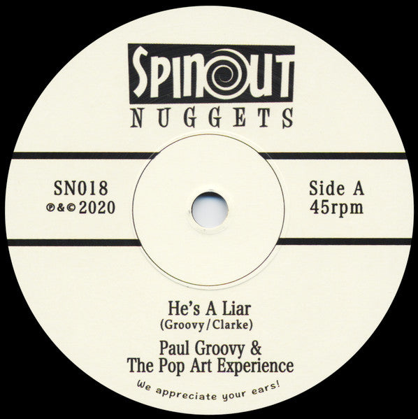 Paul Groovy & The Pop Art Experience : He's A Liar (7", Ltd, Num)