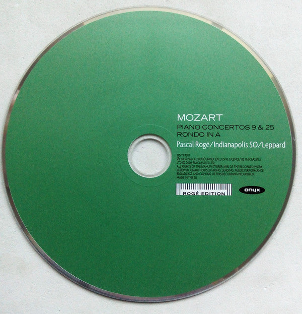 Wolfgang Amadeus Mozart, Pascal Rogé, Indianapolis Symphony Orchestra, Raymond Leppard : Piano Concertos 9 & 25 • Rondo K386 (CD, Album)