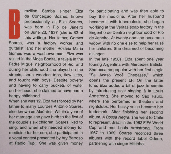 Elza Soares : Se Acaso Você Chegasse & A Bossa Negra (CD, Comp, Ltd, RM, Dig)