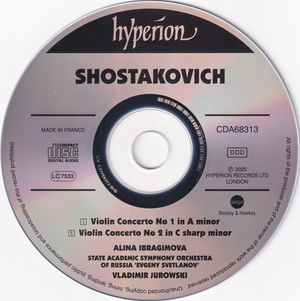 Dmitri Shostakovich, Alina Ibragimova ⬩ Vladimir Jurowski, Russian State Symphony Orchestra : Violin Concertos (CD, Album)