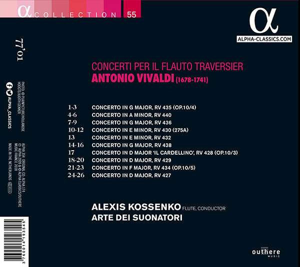 Antonio Vivaldi - Alexis Kossenko, Arte Dei Suonatori : Concerti Per Il Flauto Traversier (CD, Album, RE)